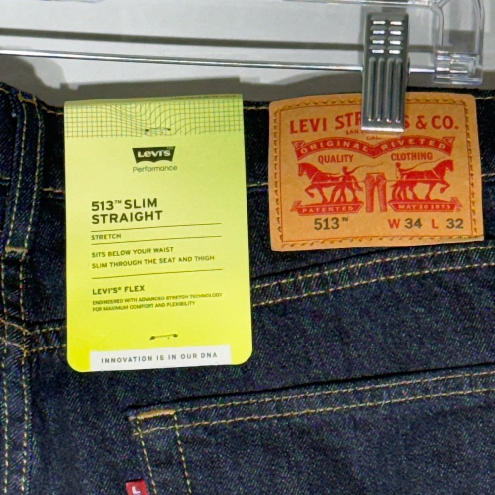 NWT Levi's Flex 513 Slim Fit Straight Leg Stretch Jeans Men's Size W34xL32 - Picture 9 of 13